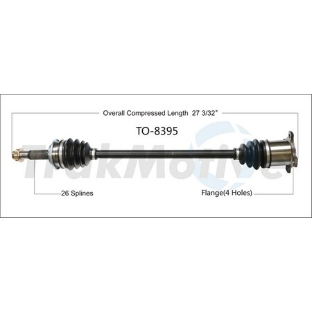 Surtrack Axle Cv Axle Shaft, To-8395 TO-8395